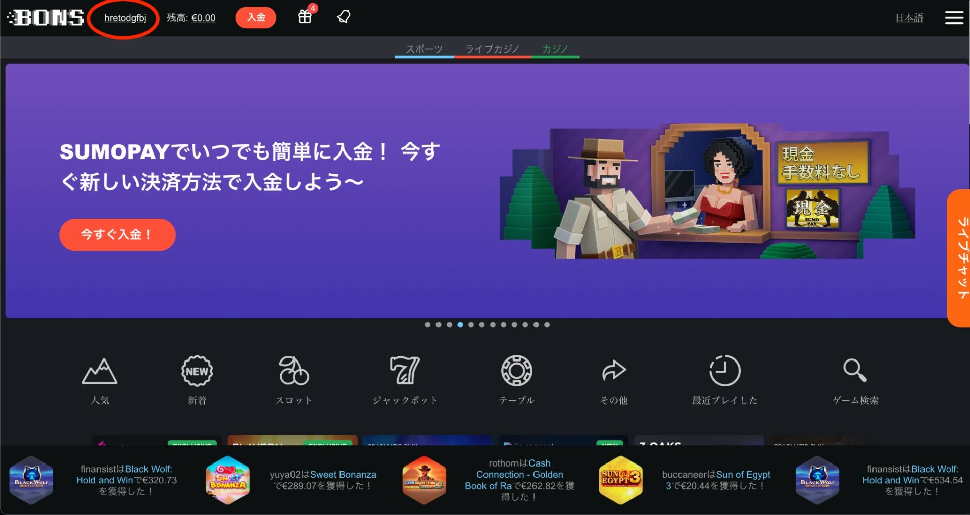 ボンズカジノでのパーソナルキャビネットへのログイン ( Login to Personal Cabinet at Bonds Casino )